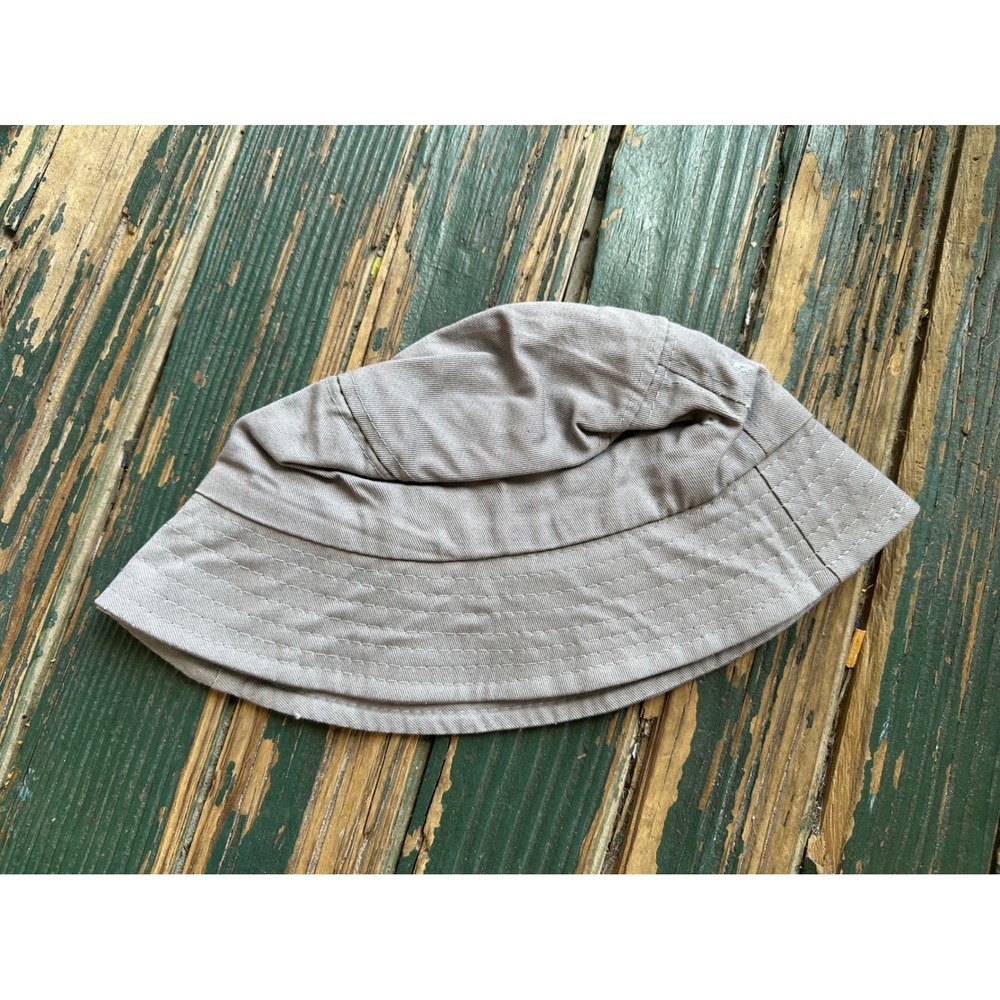 Unbranded Taupe Gray Cotton Twill Bucket Hat Sun Packable Fishing Cap